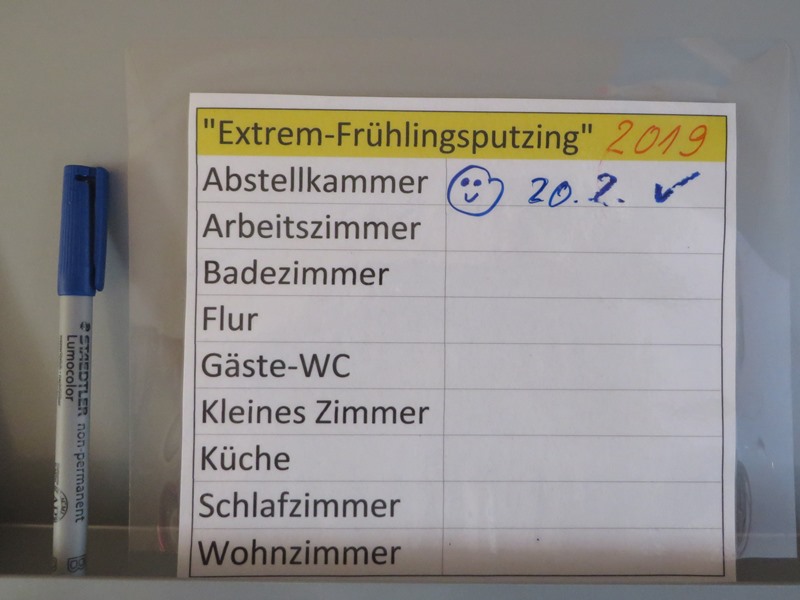 liste für frühjahrsputz